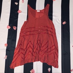 Free People trapeze slip dress in rose